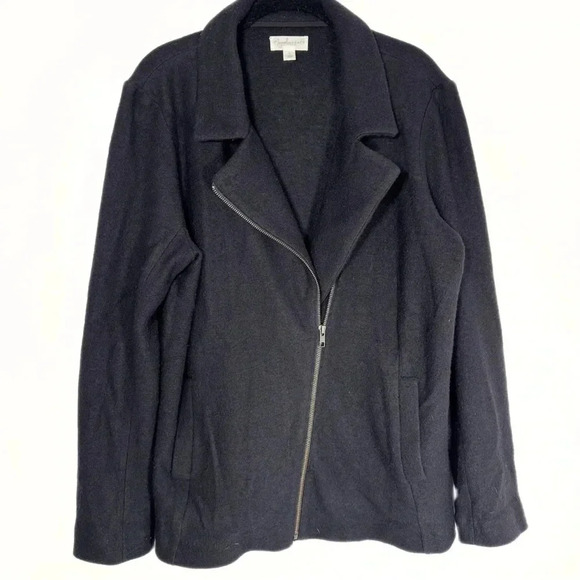 Magnolia Grace Women’s Motto Jacket Size Large Black Wool Office Night Out - Picture 1 of 7